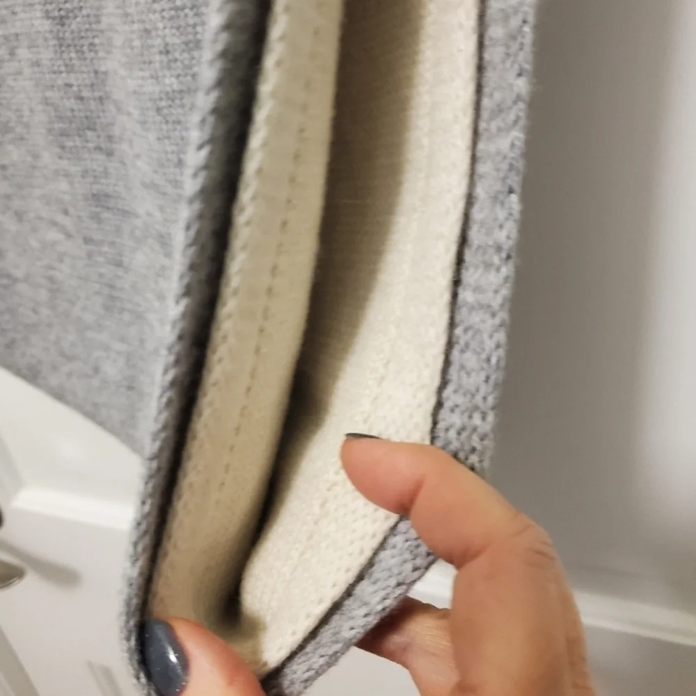 C Wonder Elegant Two-Tone Scarf in Gray and Cream extra long/wide, Classic